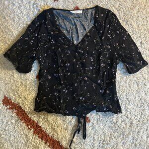 Elodie lace up back shirt